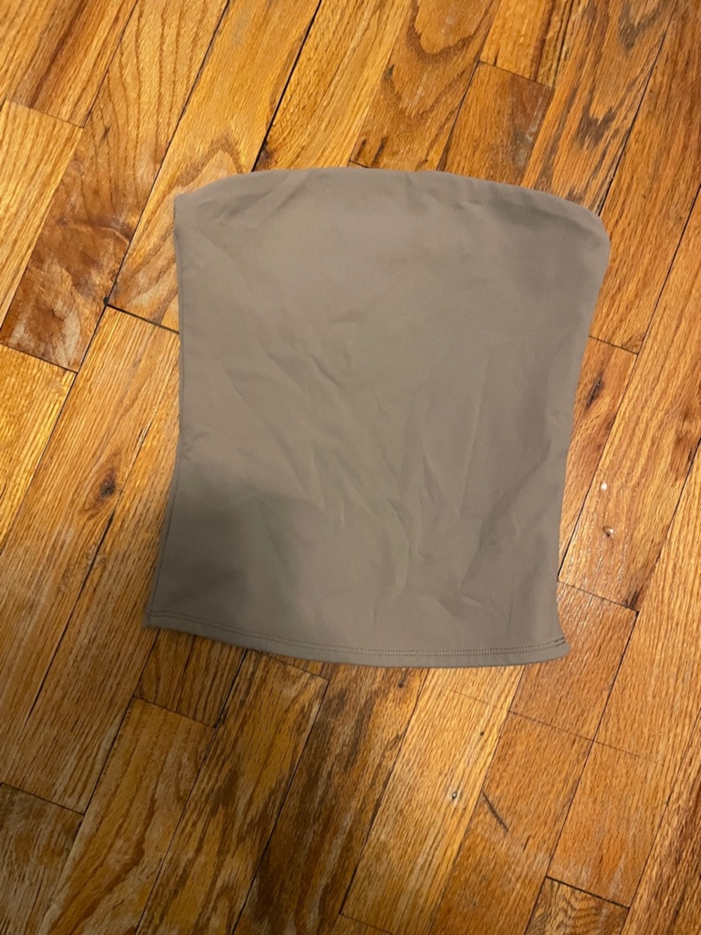 Garage Taupe Strapless Tube Tank Top